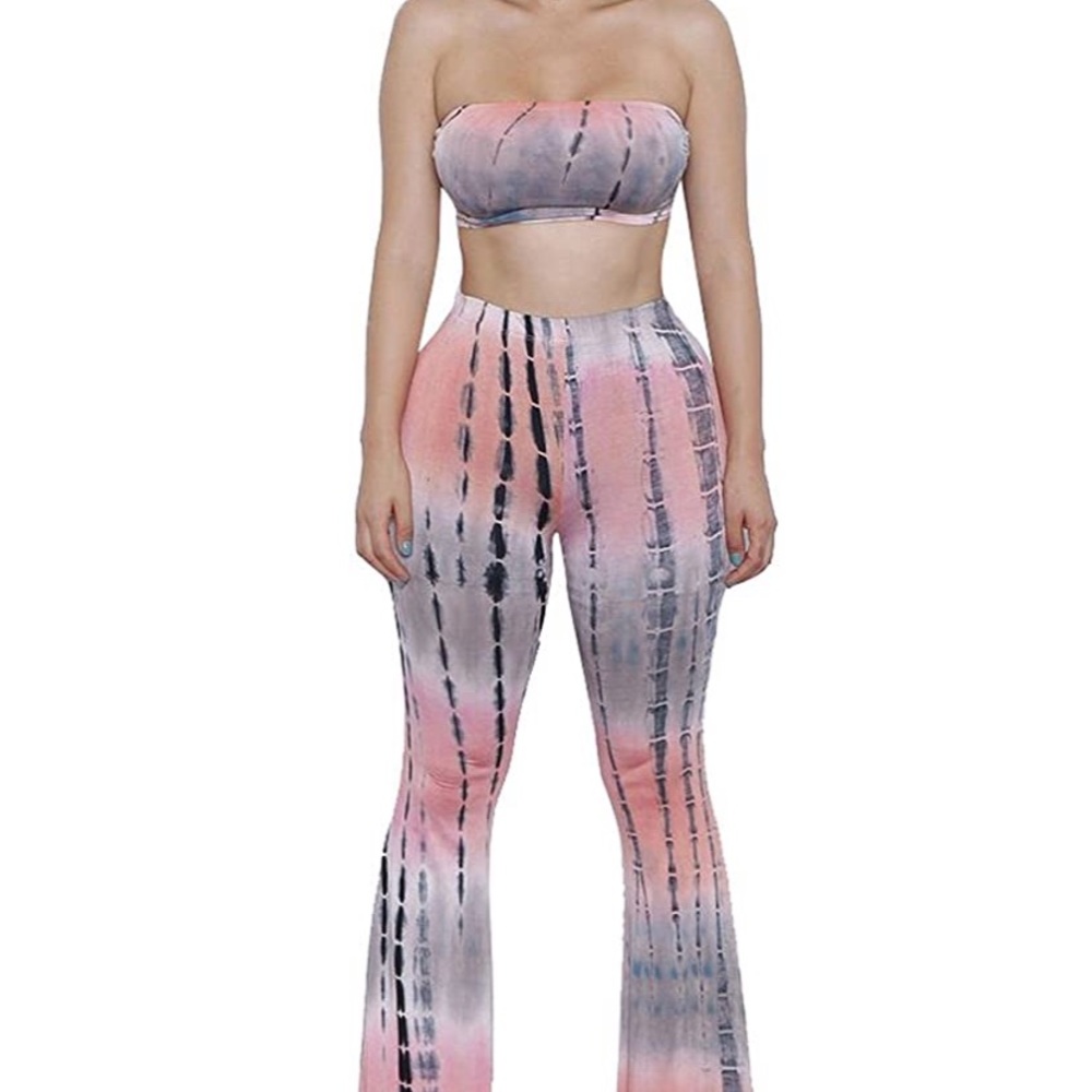 Two Piece Tie Dye Tube Top Set